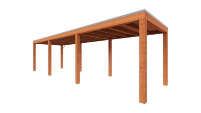 Trendhout Overkapping Palermo 890x255 cm- Plat dak- Hout- Trendhout