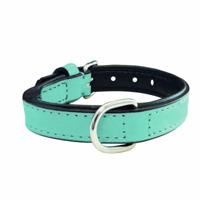 Hondenhalsband Gloria 30 cm Gestoffeerd Leer Blauw - thumbnail