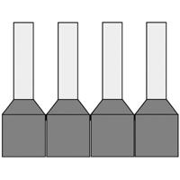Geïsoleerde Band Adereindhuls 0,75qmm Grijs penlengte = 8mm - thumbnail