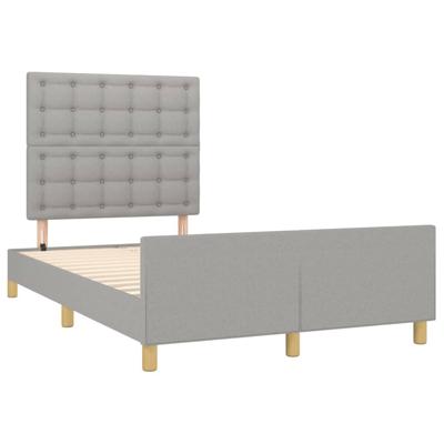Bedframe zonder matras 120x190 cm stof lichtgrijs