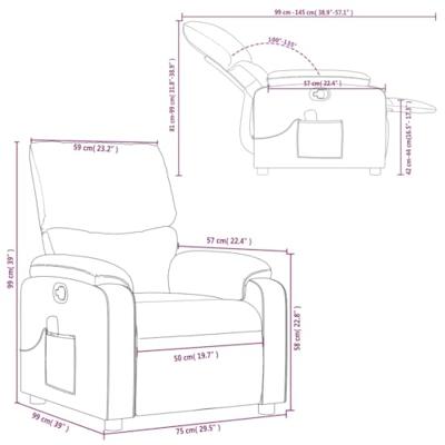 Massagestoel verstelbaar stof donkerbruin