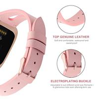 Fitbit Versa 1 / 2 & Lite bandje TPU leer - Roze - thumbnail