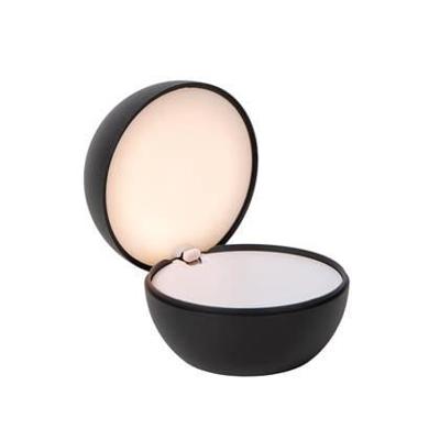 Lucide CLIPPER - Oplaadbare Tafellamp - Accu/Batterij - Ø 12 cm - LED - 1x2,2W 2700K - Zwart