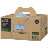 Reinigingsdoek Tork W7 Premium Heavy-Duty dispenserdoos 1-laags 120 vel blauw 530276 - thumbnail