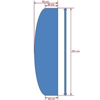 Zweefparasolhoes kromme en rechte staander Banaanvorm Grijs Bordeaux Madison - Madison - thumbnail