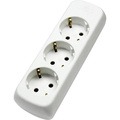 Schwabe Stekkerdoos wit 3 x randaarde zonder kabel