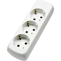 Schwabe Stekkerdoos wit 3 x randaarde zonder kabel - thumbnail