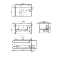 Fontein BWS Veroni met Handdoekhouder Solid Surface Mat Wit (kraangat links) - thumbnail