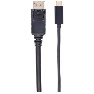 Manhattan USB type C naar DisplayPort-adapterkabel (converteert het Alternate-modesignaal in een DisplayPort 4K uitgangssignaal) 2 m zwart 152464