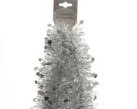 Guirlande Lametta Ster 270cm Ø10cm Zilver - thumbnail