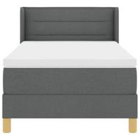 Boxspringbed met matras Donkergrijs 90 x 190 cm Stof - thumbnail