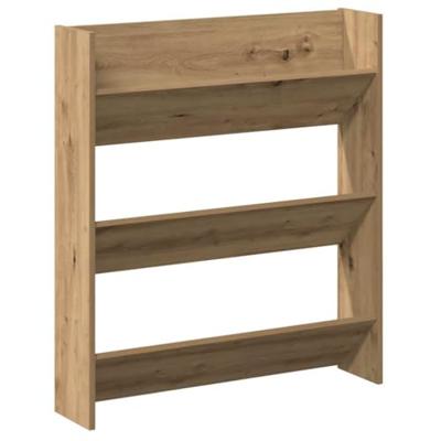 VidaXL Wandschoenenkast 80x18x90 cm bewerkt hout artisanaal eikenkleur VidaXL Wandschoenenkast 80x18x90 cm bewerkt hout artisanaal eikenkleur