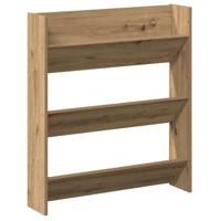 VidaXL Wandschoenenkast 80x18x90 cm bewerkt hout artisanaal eikenkleur - thumbnail