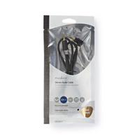 Stereo audiokabel | 3,5 mm male - 3,5 mm male haaks | 1,0 m | Antraciet - thumbnail