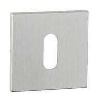 Paar vierkante sleutelroz. ZN 52x52x5mm rvs mat - thumbnail