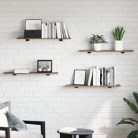 Boekenplank Bord 4 pcs Bruin 100 x 40 x 1.5cm Spaanplaat - thumbnail