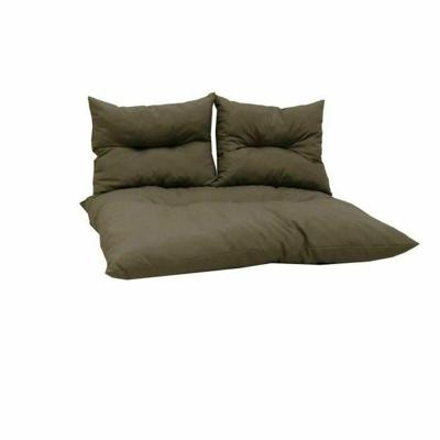 Klassieke palletkit - taupe - matras + 2 rugkussens - JARDIN PRIVE