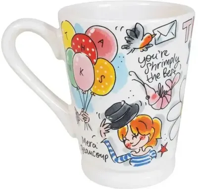 Blond Amsterdam xl mok aardewerk thank you 10x12.5cm multi