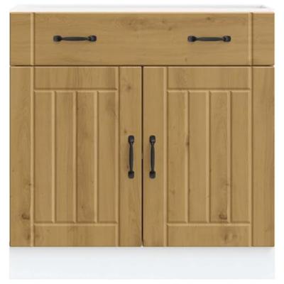 Keuken onderkast Lucca bewerkt hout artisanaal eikenkleur Keuken onderkast Lucca bewerkt hout artisanaal eikenkleur