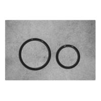 Bedieningsplaat Geberit Sigma 50 Round voor 2-toets Spoeling Zwart Chroom / Betonlook - thumbnail