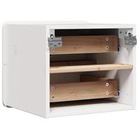 Nachtkastje met lade Wit 39 x 34 x 33 cm Massief grenenhout - thumbnail