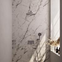 Brauer Brushed Carving Thermostatische Regendoucheset Inbouw - Hoofddouche 30 cm - Rechte Wandarm - Met Drukknoppen - Handdouche 3 Standen - Doucheslang - Wandaansluitbocht - Rvs - thumbnail