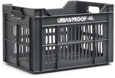 Urbanproof Fietskrat recycled 30 liter polypropyleen asgrijs