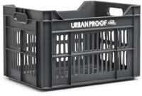 Urbanproof Fietskrat recycled 30 liter polypropyleen asgrijs - thumbnail