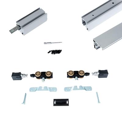 Xperta set 2m rail - alu - vloerplint - Enkele deur - opbouw Xperta set 2m rail - alu - vloerplint - Enkele deur - opbouw