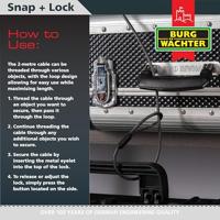 Burg Wächter 29830 Kabelslot Zilver Cijferslot - thumbnail