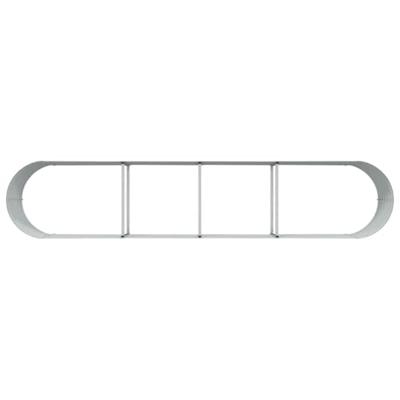 Verhoogde plantenbak Bruin 400 x 80 x 44 cm Staal