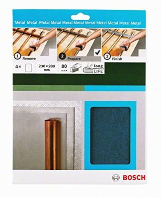 Bosch Accessoires Handschuurbladset | Metaal | 230X280 | mm | K80 | 4-delig - 2609256C41