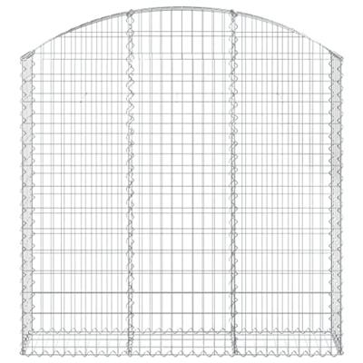 VidaXL Schanskorf gewelfd 150x30x140/160 cm gegalvaniseerd ijzer