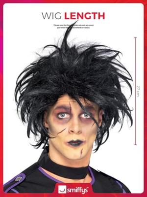 Psycho pruik zwart