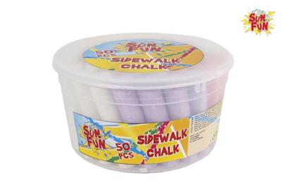 Sun Fun mega emmer stoepkrijt 50 stuks 10,5x2,5cm 8x6 kleuren