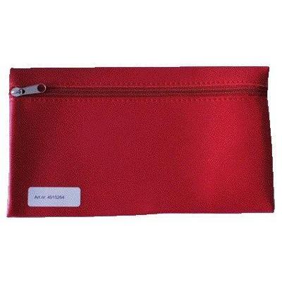 Schooletui 15x26cm met rits skai helder rood