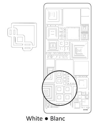 Vaessen Creative • sticker 10x23cm 10pcs wit cd retro vierkant