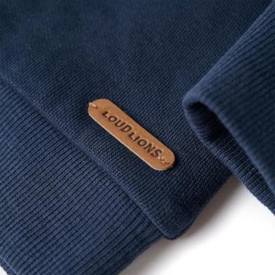 Kindertrui 92 gemleerd marineblauw