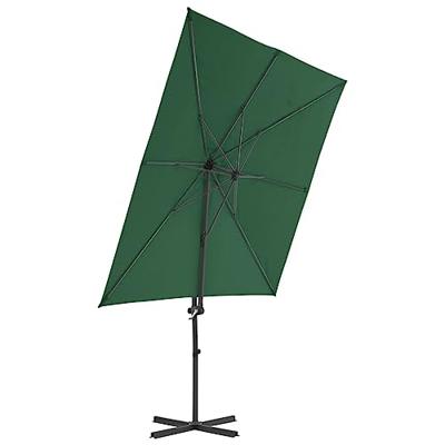 VidaXL Zweefparasol met stalen paal 250x250 cm groen