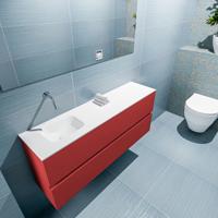 Mondiaz Ada 120cm toiletmeubel fire met wastafel talc links zonder kraangat - thumbnail