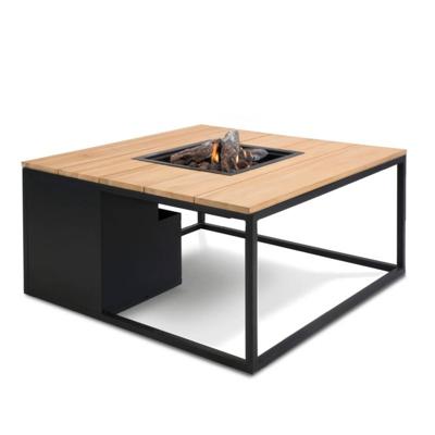 Cosi: Cosiloft 100 Vuurtafel Teak tafelblad - zwart