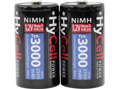 HyCell HR20 Oplaadbare D batterij (mono) NiMH 3000 mAh 1.2 V 2 stuk(s) HyCell HR20 Oplaadbare D batterij (mono) NiMH 3000 mAh 1.2 V 2 stuk(s)