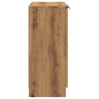 Dressoir 90,5x30x70 cm bewerkt hout artisanaal eikenkleur - thumbnail