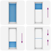 Pliss rolgordijn 80x200 cm stofbreedte 79,4 cm polyester blauw - thumbnail