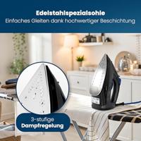 Clatronic DB 3703 Stoomstrijkijzer Zwart, Blauw 1800 W - thumbnail