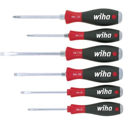 Wiha Schroevendraaierset 530HK6 | 6-delig sleuf / PH | meercomponentengrepen | 6-kant-mes / aanzet | 1 stuk - 21250