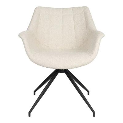 Zuiver Draaibare Eetkamerstoel 'Doulton' Bouclé