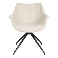 Zuiver Draaibare Eetkamerstoel 'Doulton' Bouclé - thumbnail