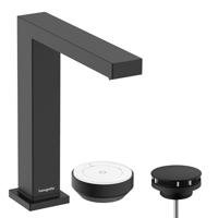 Hansgrohe Tecturis E 2-gats wastafelkraan 150 CoolStart met waste, mat zwart - thumbnail