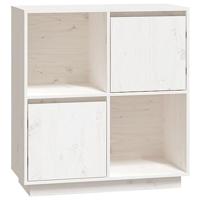 Dressoir 74x35x80 cm massief grenenhout wit - thumbnail